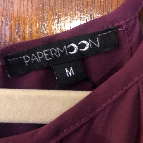 PAPERMOON Women’s Cutout Tank Top Deep Purple Lightweight Size M - Picture 7 of 8